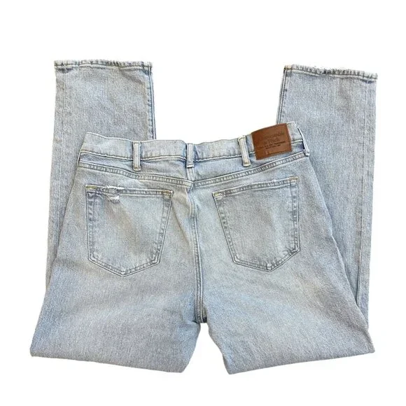 Abercrombie Fitch Vintage Stretch Straight Light Wash Blue Jeans Men 36 x 34 - Picture 1 of 5